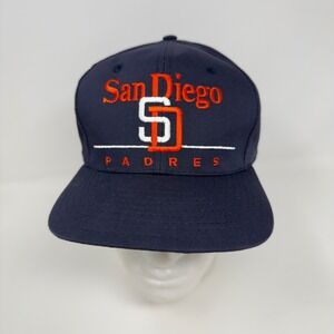 Vintage San Diego Padres Twins Enterprise Snapback Hat Navy Blue MLB Cap 90s